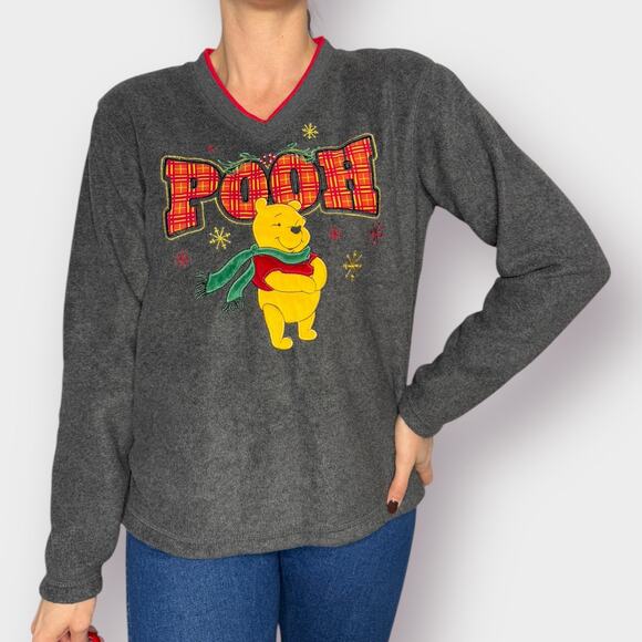 Winnie the Pooh‎ Holiday Fleece Size M - Picture 1 of 5